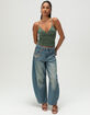 BDG Urban Outfitters Je T'aime Womens Flocked Semi-Sheer Cami image number 5