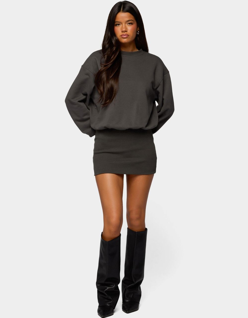 EDIKTED Jannah Sweatshirt Mini Dress image number 0