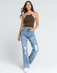 HEART & HIPS Womens Olive Ringer Tank image number 4