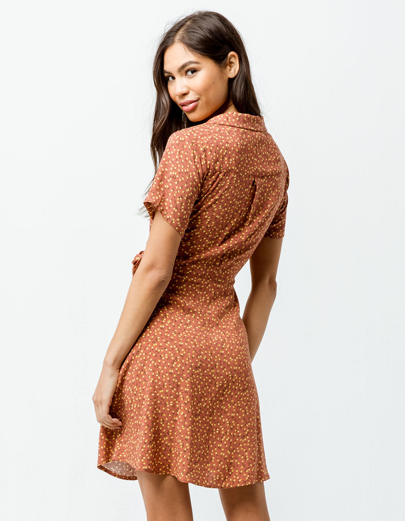 GYPSIES & MOONDUST Floral Wrap Dress image number 2