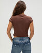 TRUE RELIGION x Bella Doña Crystal Buena Suerte Womens Baby Tee image number 4