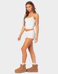 EDIKTED Lucy Ruffled Lace Shorts image number 4