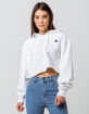 CHAMPION Reverse Weave White Womens Crop Hoodie image number 1