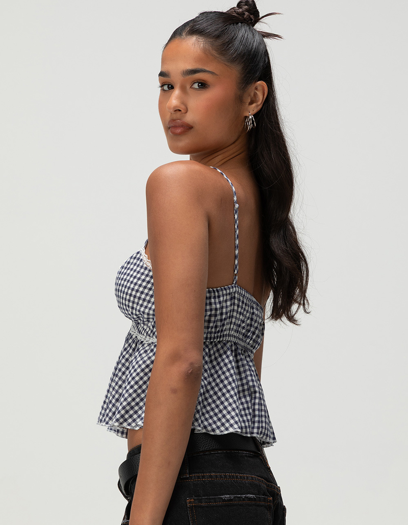 RSQ Womens Plaid Babydoll Top image number 2