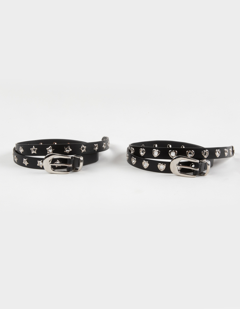 2 Pack Grommet Skinny Belts image number 0