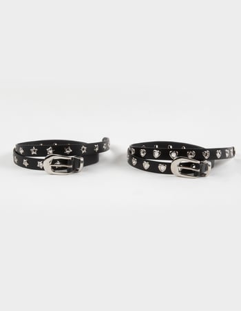 2 Pack Grommet Skinny Belts Primary Image