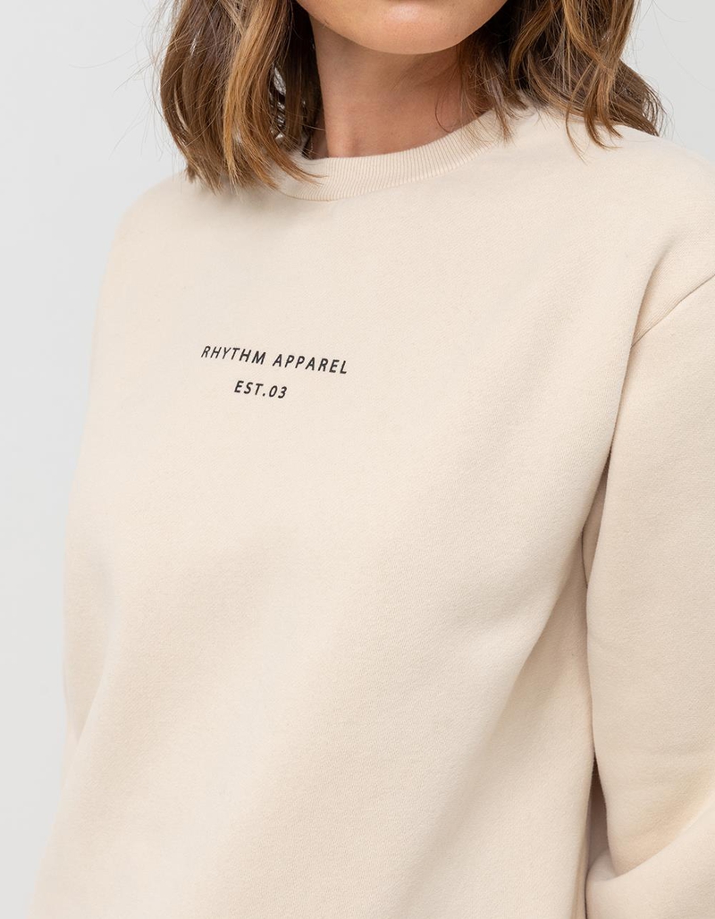RHYTHM Classic Brand Womens Crewneck Sweatshirt image number 1