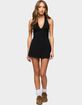 EDIKTED Rosalynne Ribbed Halter Romper image number 1