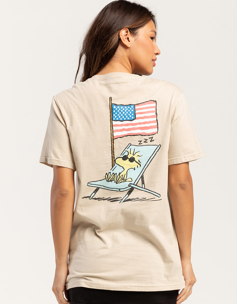 PEANUTS Woodstock America Flag Unisex Tee image number 6