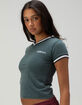 IETS FRANS Taped V-Neck Womens Baby Tee image number 3