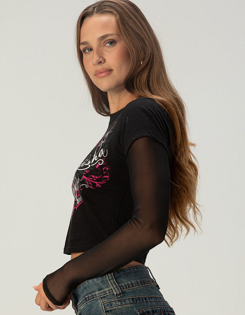 METAL MULISHA Patina Womens Long Sleeve 2fer Tee image number 2