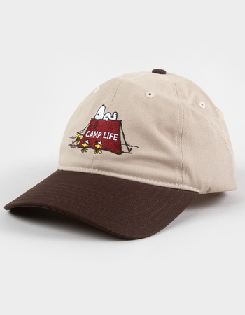 RSQ x Peanuts Camp Life Womens Strapback Dad Hat Primary Image