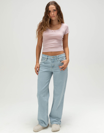 TILLYS Bow Picot Trim Womens Top Alternative Image