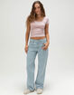 TILLYS Bow Picot Trim Womens Top image number 2