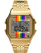 TIMEX T80 Rainbow 34mm Stainless Steel Gold Bracelet Watch image number 1