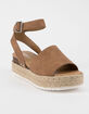 SODA Topic Tan Womens Espadrille Flatform Sandals image number 1