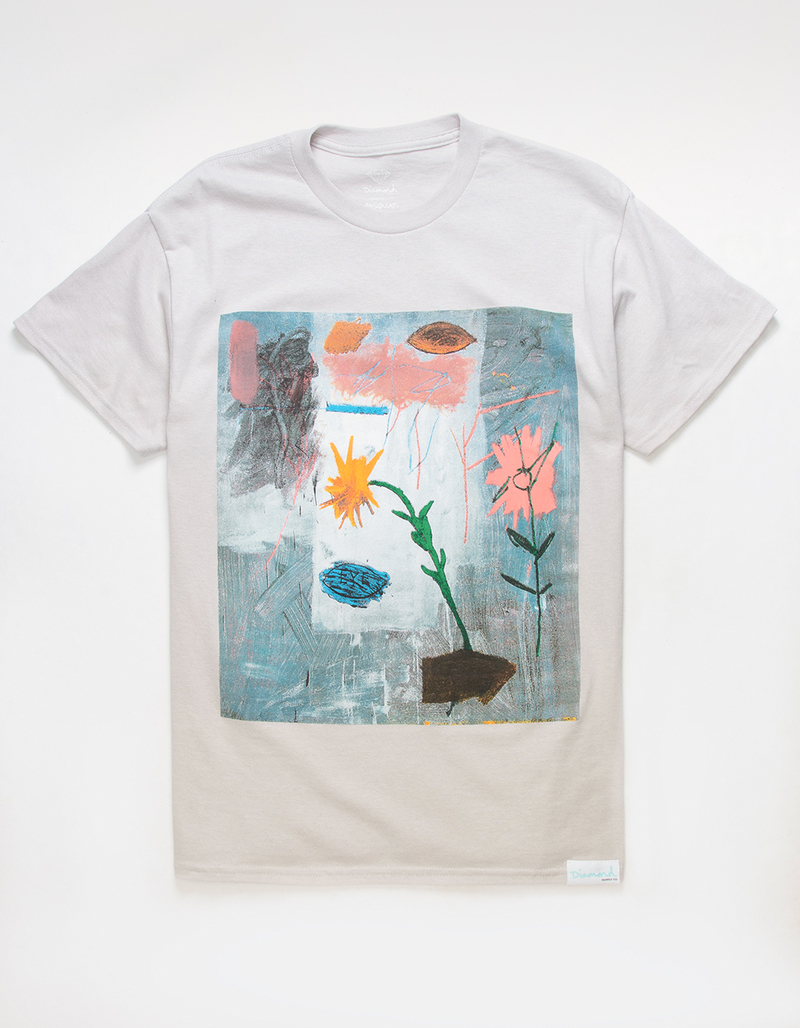 DIAMOND SUPPLY CO. x Basquiat Flower Mens Tee image number 0