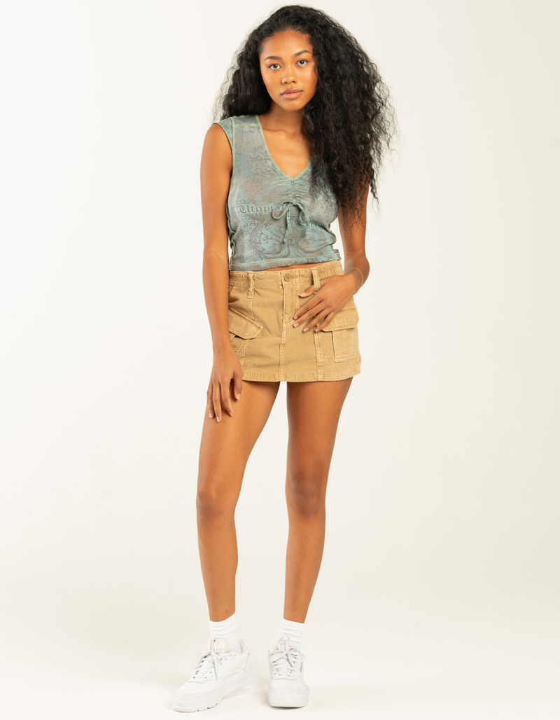 BDG Urban Outfitters Womens V Neck Ruched Top image number 3