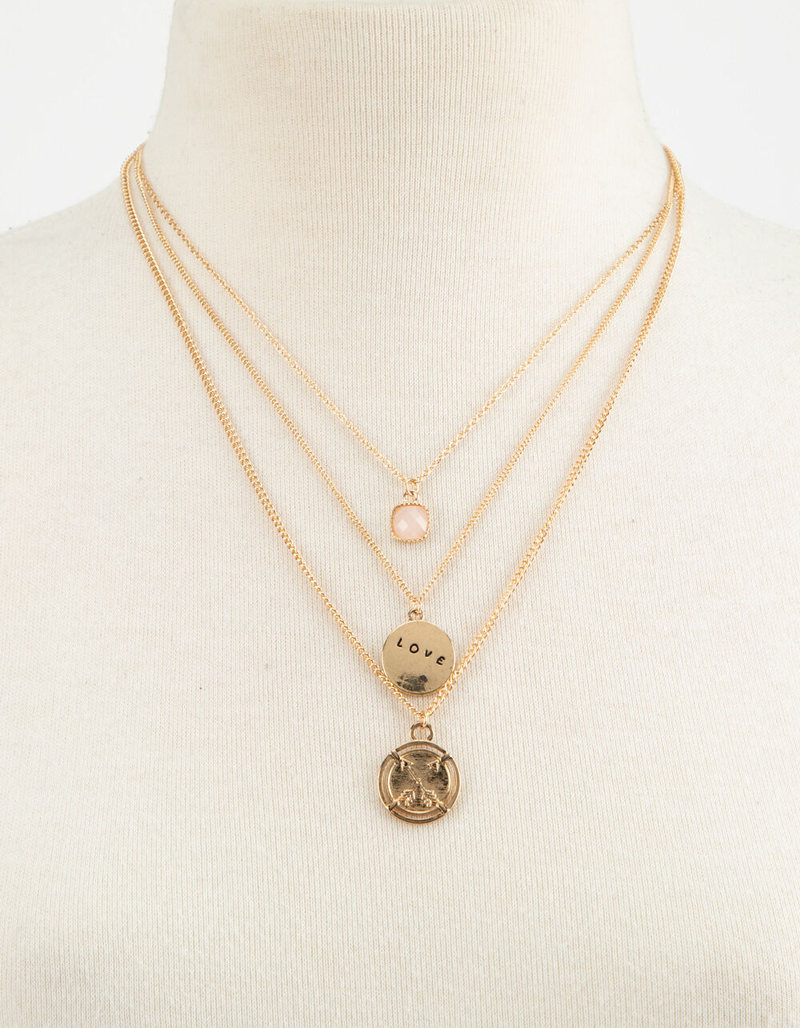 FULL TILT Love & Arrow Layered Necklace image number 1