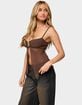 EDIKTED Reeve Split Front Sheer Mesh Top image number 2