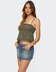 EDIKTED Orian Eyelet Babydoll Tank Top image number 3