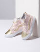 VANS Metallic Toe Sk8-Hi Zip Heavenly Pink & Gold Girls Shoes image number 4
