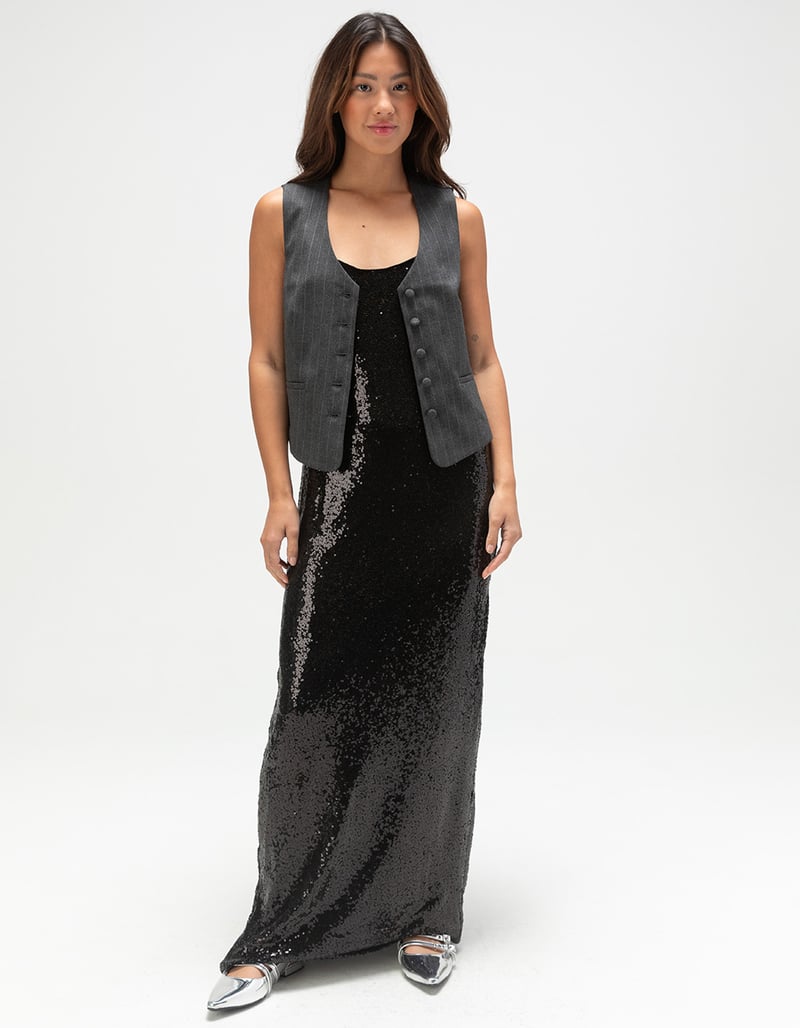 JJXX Mia Womens Sequin Maxi Dress image number 4