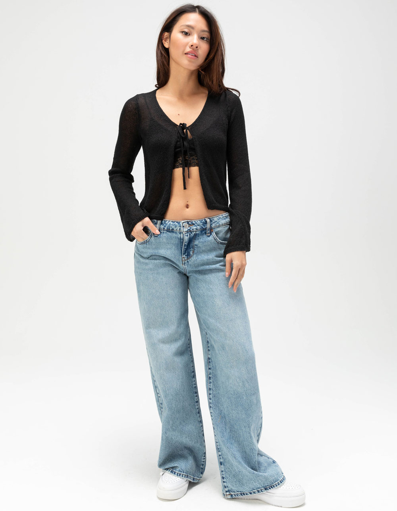 FULL TILT Tie Front Womens Cardigan image number 1