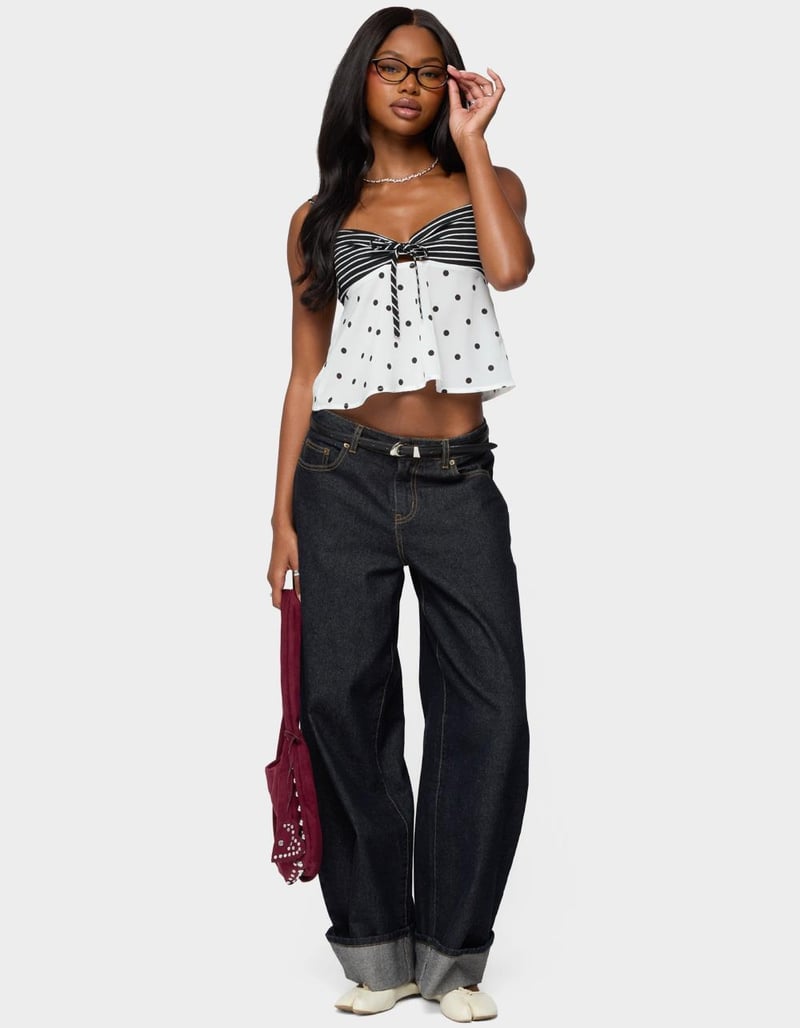 EDIKTED Tilly Mixed Print Top image number 4