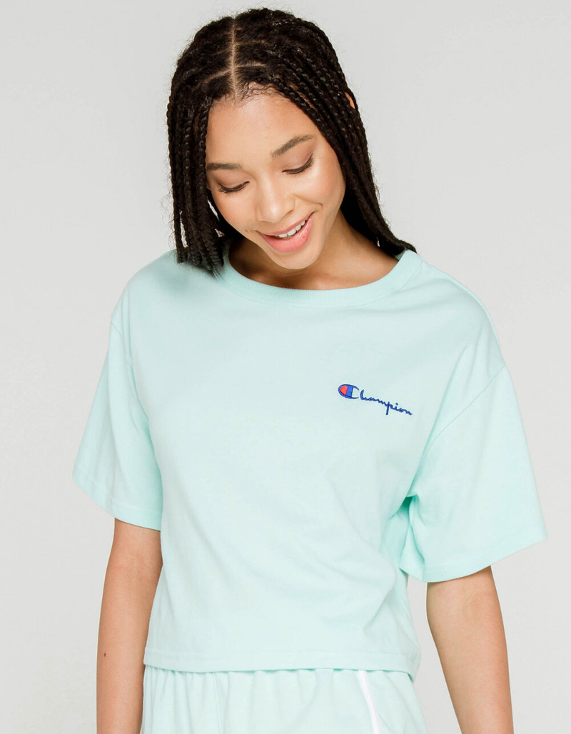 CHAMPION Womens Mint Crop Tee image number 0