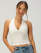 NECTAR CLOTHING Womens Lace Halter Top image number 1