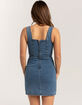 RSQ Womens Square Neck Denim Dress image number 4