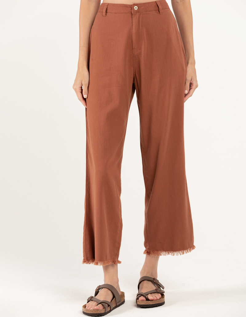 HURLEY Womens Twill Straight Leg Pants image number 1