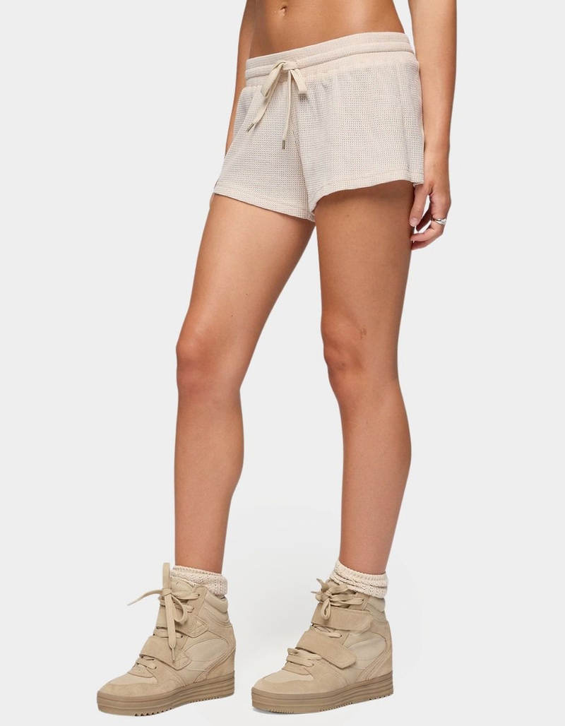 EDIKTED Baila Waffle Shorts image number 1