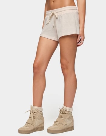 EDIKTED Baila Waffle Shorts Alternative Image