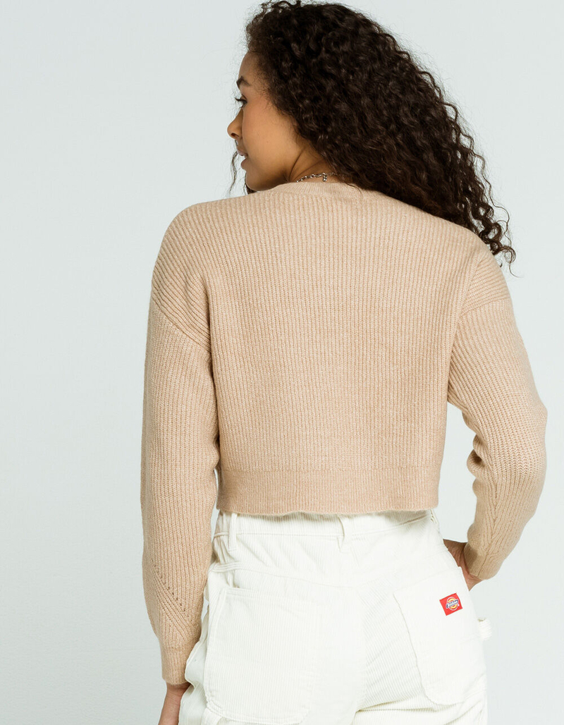FULL TILT Transition Stitch Womens Tan Sweater image number 2