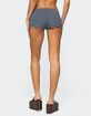 EDIKTED Reagan Striped Ribbed Micro Shorts image number 5
