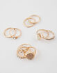 FULL TILT 9 Piece Rhinestone & Leaf Ring Set image number 1