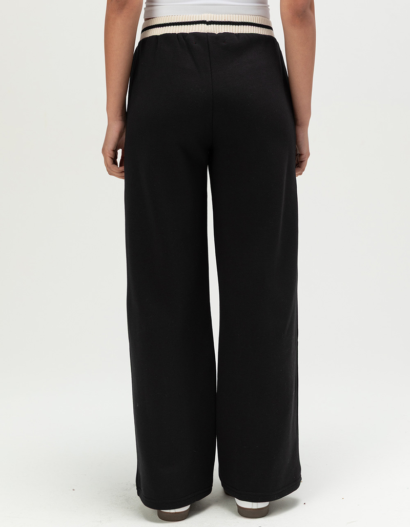 VINTAGE HAVANA x Von Dutch Stripe Womens Wide Leg Sweatpants image number 3