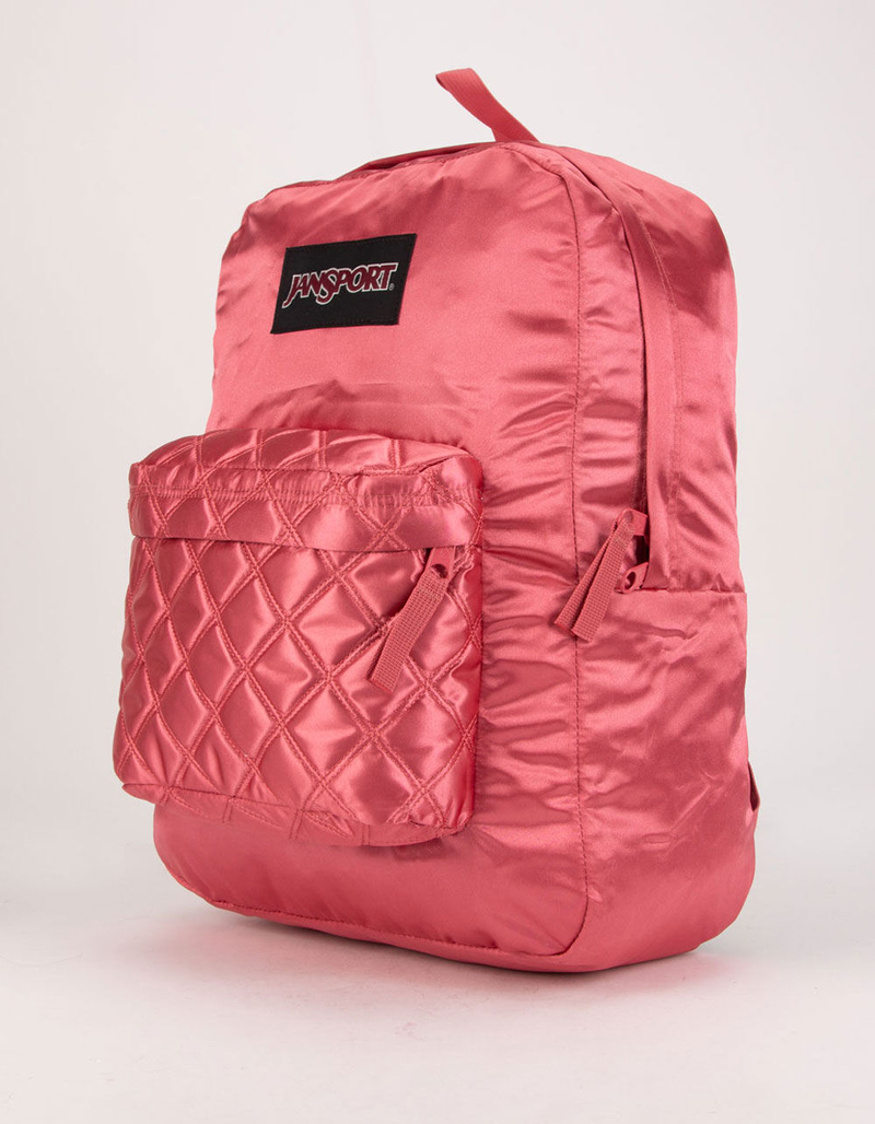 JANSPORT Super FX Slate Rose Diamond Quilting Backpack image number 1
