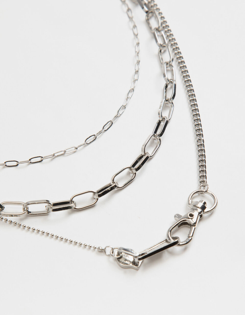 FULL TILT 2 Pack Layered Zipper & Hook Necklaces image number 1