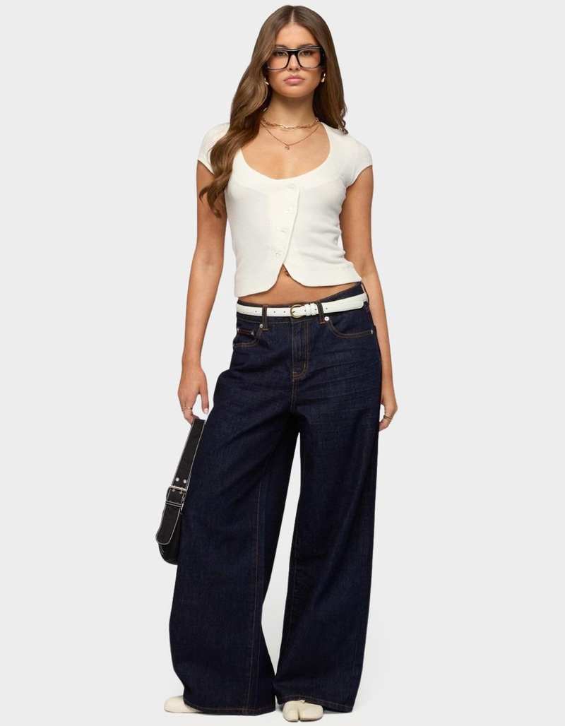EDIKTED Juanita Low Rise Baggy Jeans image number 4