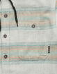BILLABONG Baja Light Gray Mens Hooded Flannel Shirt image number 2