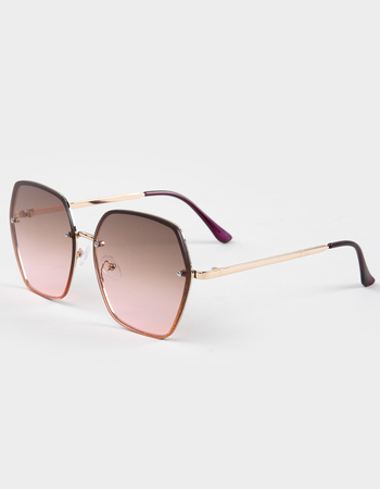 RSQ Oversized Glitter Rim Sunglasses Primary Image