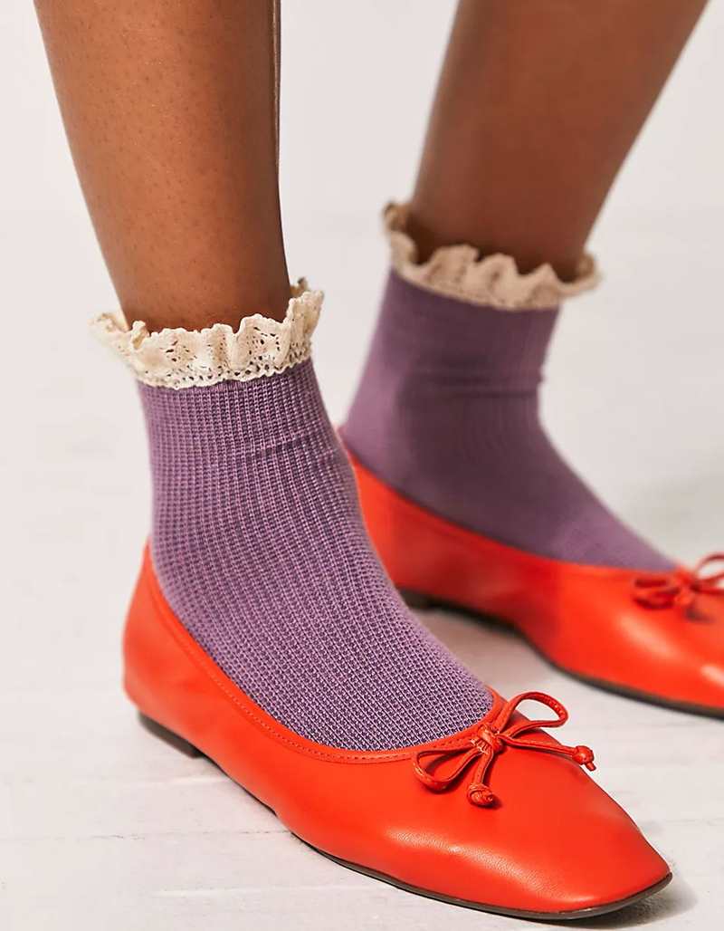FREE PEOPLE Beloved Waffle Knit Ankle Socks image number 0