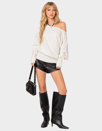 EDIKTED Off Shoulder Oversized Sweater Alternative Image