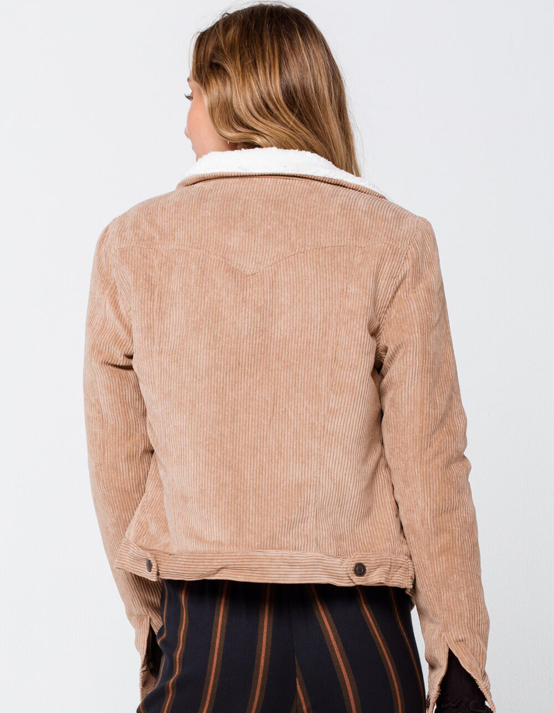 ASHLEY Corduroy Sherpa Womens Tan Jacket image number 2