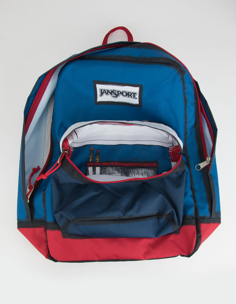 JANSPORT High Stakes Red, White, & Blue Backpack image number 4