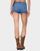 EDIKTED Grommet & Stud Denim Micro Shorts image number 3