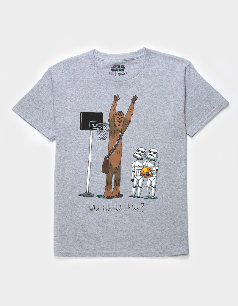 STAR WARS Chewie Basketball Boys Tee HEATHER GRAY Tillys